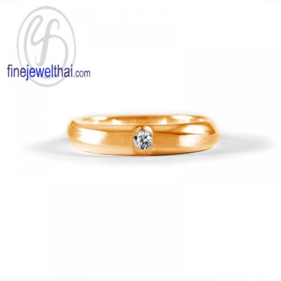 แหวนพิงค์โกลด์ แหวนคู่ แหวนเพชร แหวนแต่งงาน แหวนหมั้น-R1247DPGm